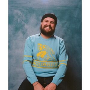 Gyles & George Rowing Blazers Aquarius Sweater Blue Crew Neck Pullover Sz S NWT